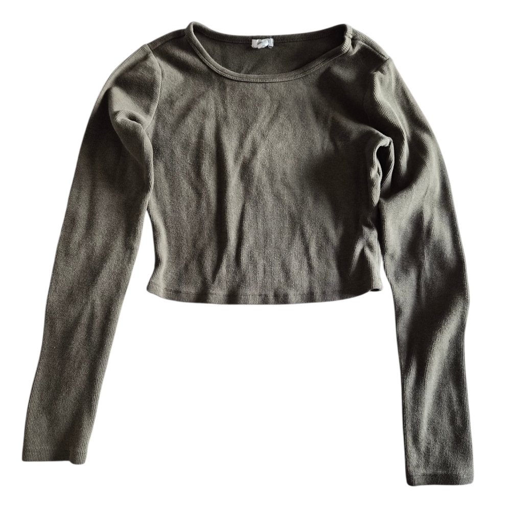 Garage Olive Crop Top